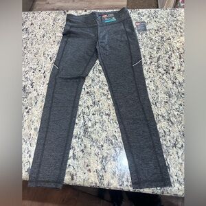 Xersion Charcoal Gray performance compression women’s full length leggings - M